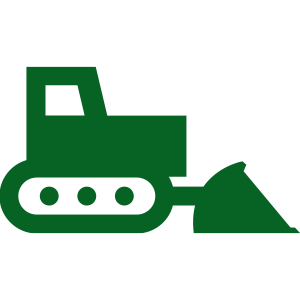 Nucor green heavy equipment icon