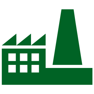 Nucor green manufacturing industry icon