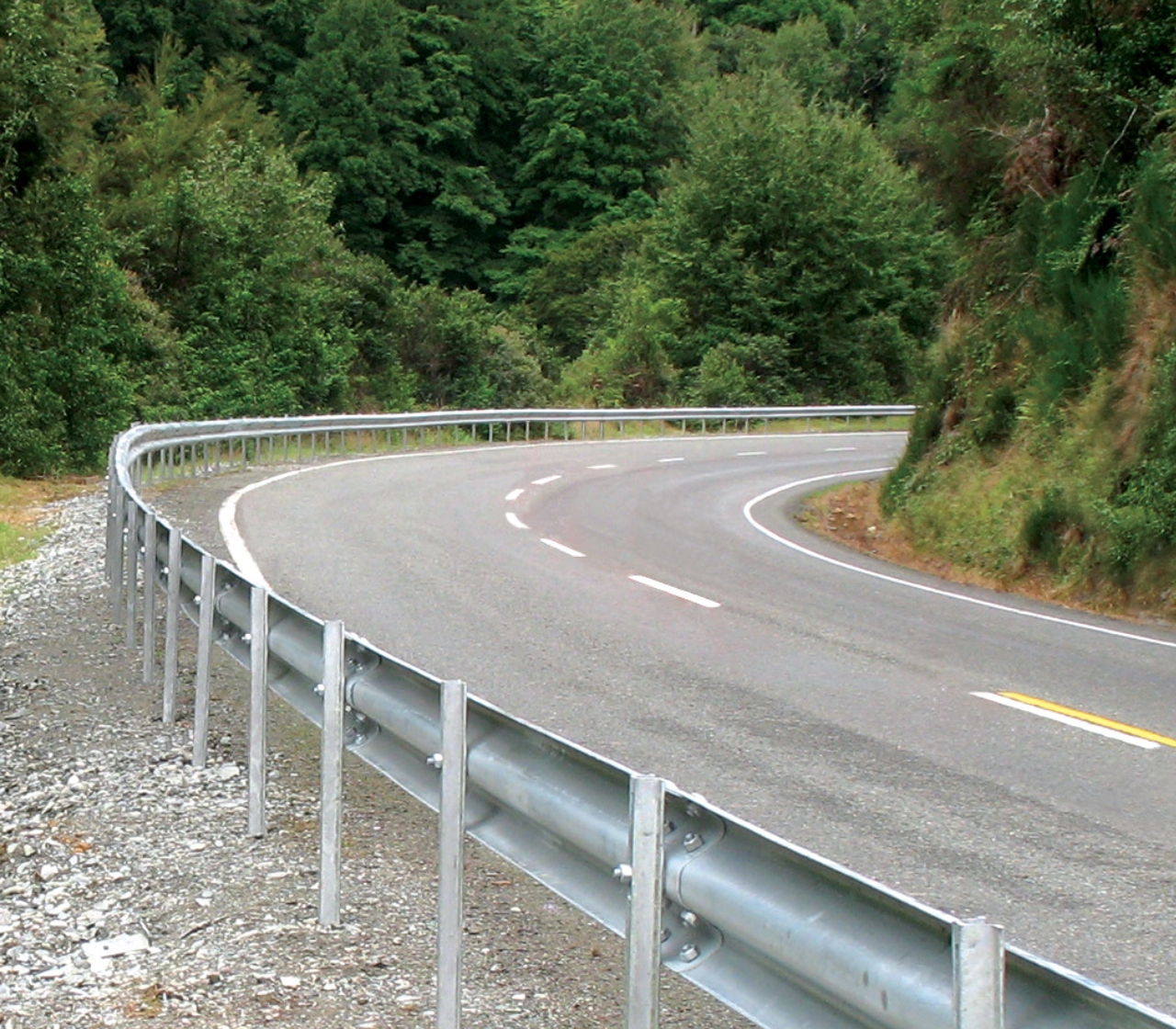 photo of highway lined with nucor steel
