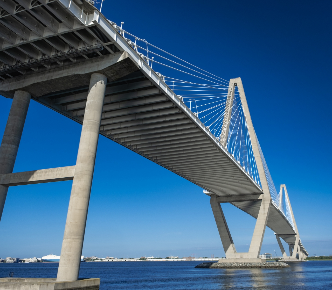 photo of bridge built with nucor steel