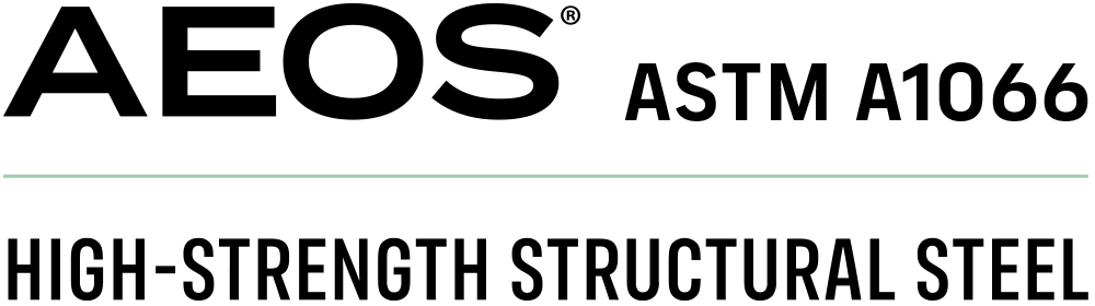 Aeos ASTM A1066 steel plate logo