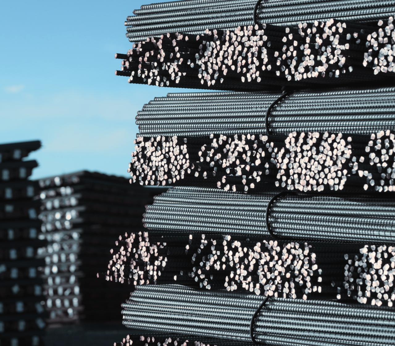 Photo of nucor steel fabricated rebar