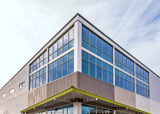 Photo of a Nucor steel pre engineered metal building